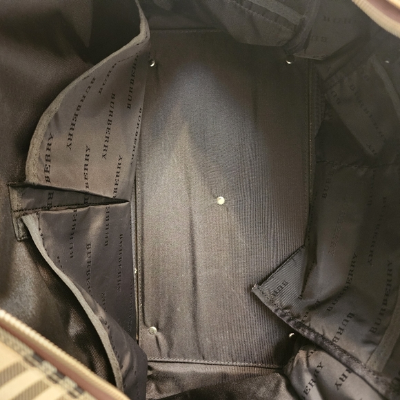 BURBERRY House Check Travel Bag w/Strap, Brown - Picture 16 of 16